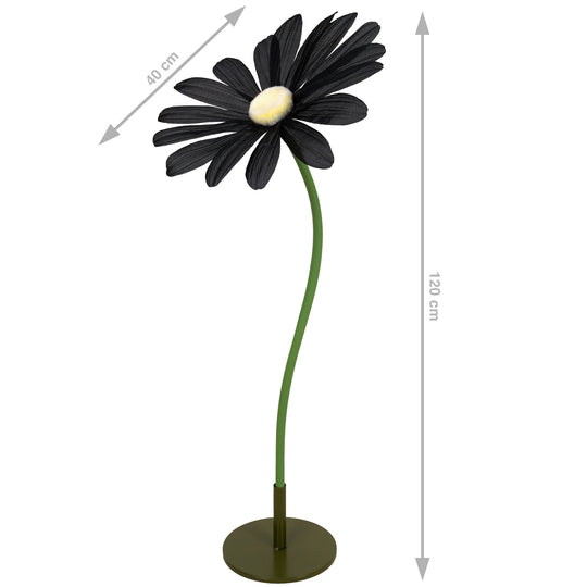 Margareta artificiala D40xH120 cm neagra gigant XXL fara suport