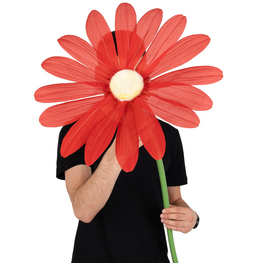 Margareta artificiala D40xH120 cm rosie gigant XXL fara suport