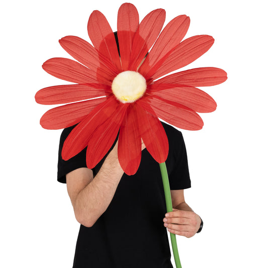 Margareta artificiala D40xH120 cm rosie gigant XXL fara suport