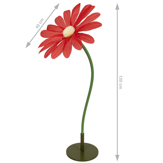 Margareta artificiala D40xH120 cm rosie gigant XXL fara suport