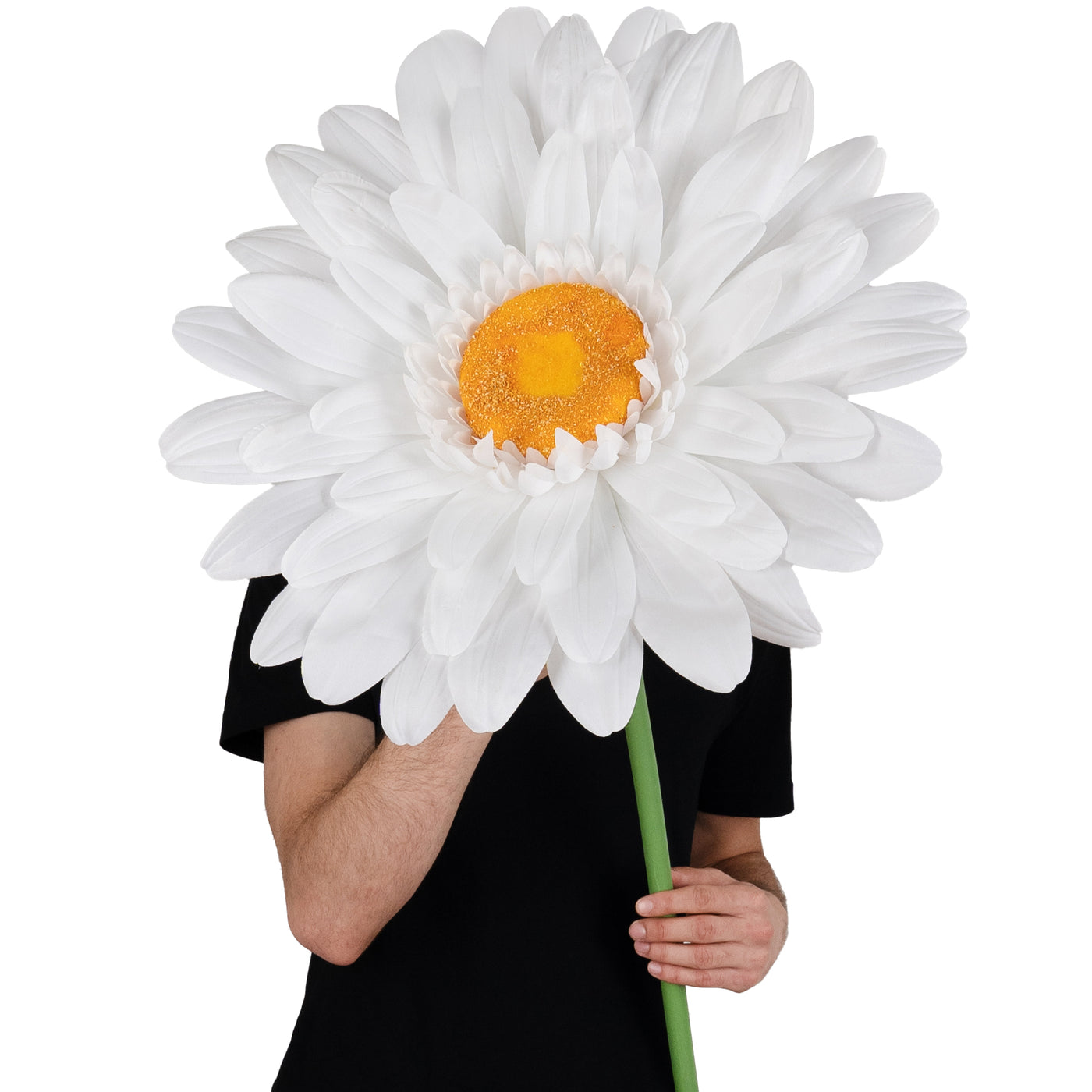 Margareta artificiala D50xH125 cm alba gigant L fara suport