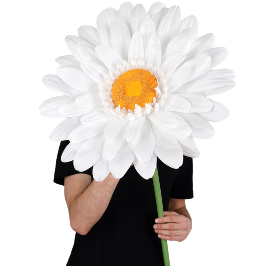 Margareta artificiala D50xH125 cm alba gigant L fara suport