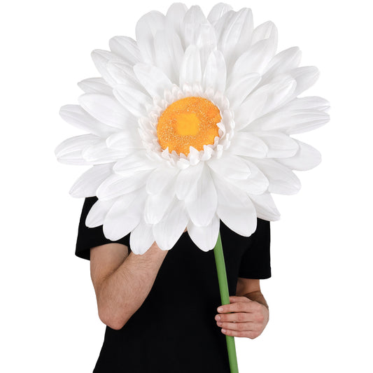 Margareta artificiala D50xH125 cm alba gigant L fara suport