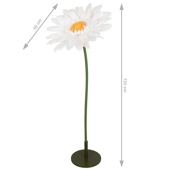 Margareta artificiala D50xH125 cm alba gigant L fara suport