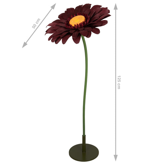 Margareta artificiala D50xH125 cm burgundy gigant L fara suport