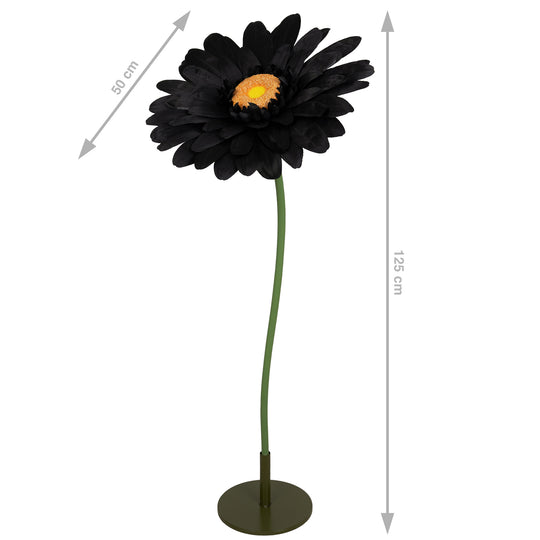 Margareta artificiala D50xH125 cm neagra gigant L fara suport