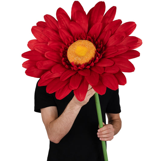 Margareta artificiala D50xH125 cm rosie gigant L fara suport