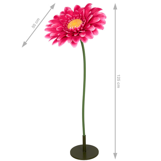 Margareta artificiala D50xH125 cm roz magenta gigant L fara suport