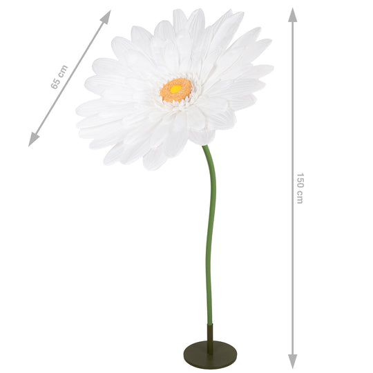 Margareta artificiala D65xH150 cm alba gigant XL fara suport