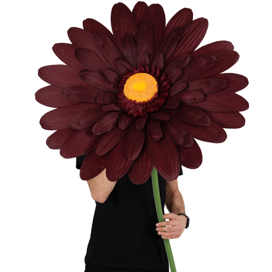 Margareta artificiala D65xH150 cm burgundy gigant XL fara suport