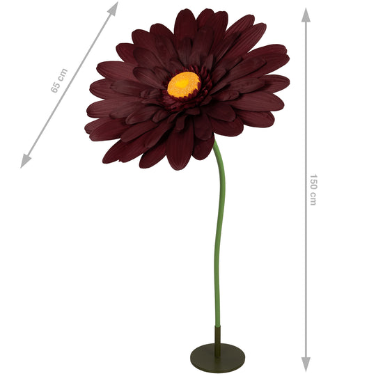 Margareta artificiala D65xH150 cm burgundy gigant XL fara suport
