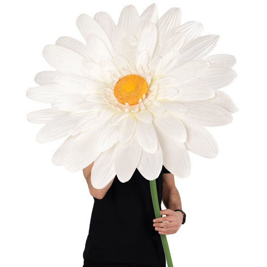 Margareta artificiala D65xH150 cm ivory gigant XL fara suport
