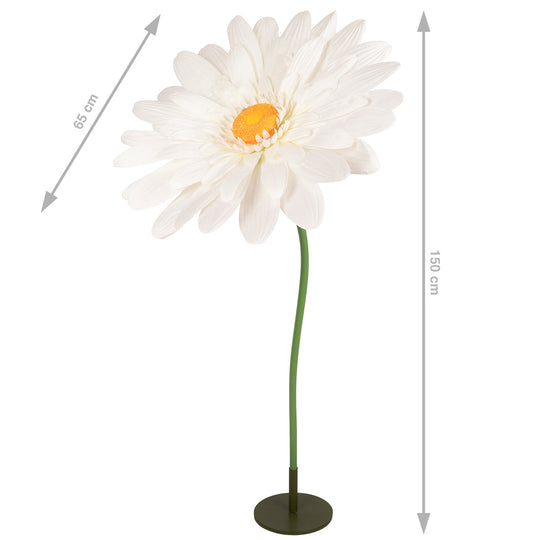 Margareta artificiala D65xH150 cm ivory gigant XL fara suport