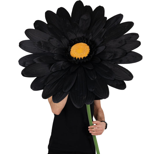 Margareta artificiala D65xH150 cm neagra gigant XL fara suport