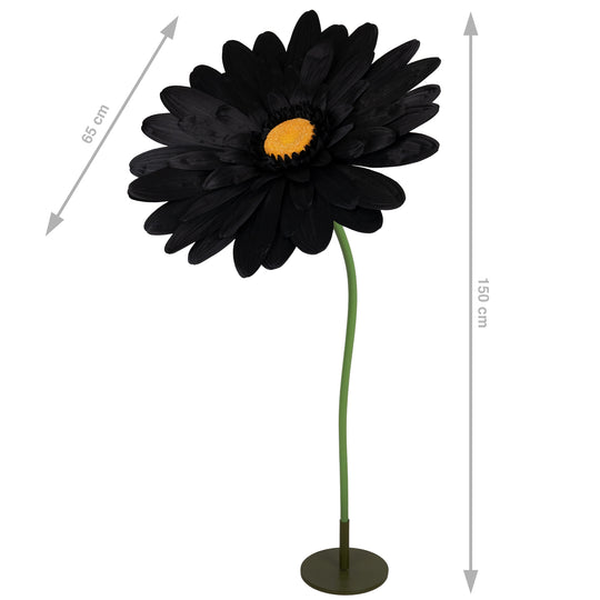 Margareta artificiala D65xH150 cm neagra gigant XL fara suport