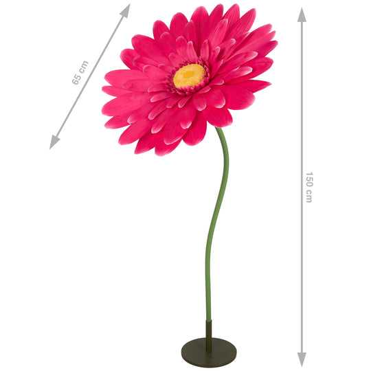 Margareta artificiala D65xH150 cm roz magenta gigant XL fara suport