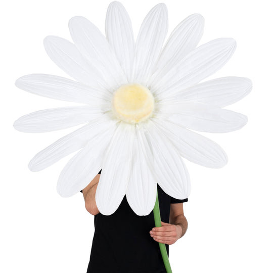 Margareta artificiala D68xH150 cm alba gigant XXL fara suport