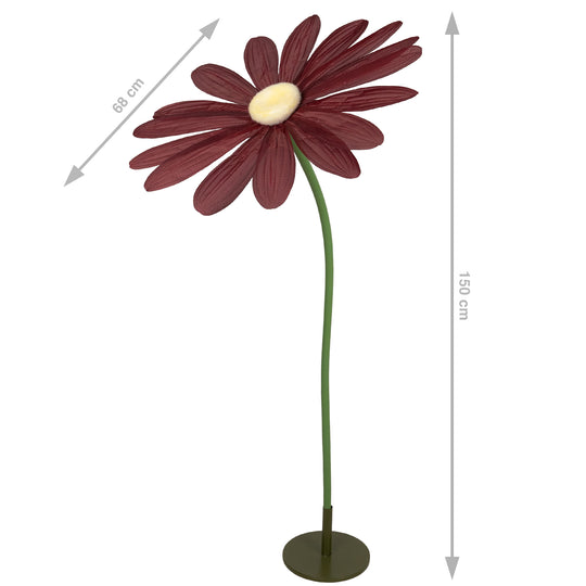 Margareta artificiala D68xH150 cm burgundy gigant XXL fara suport