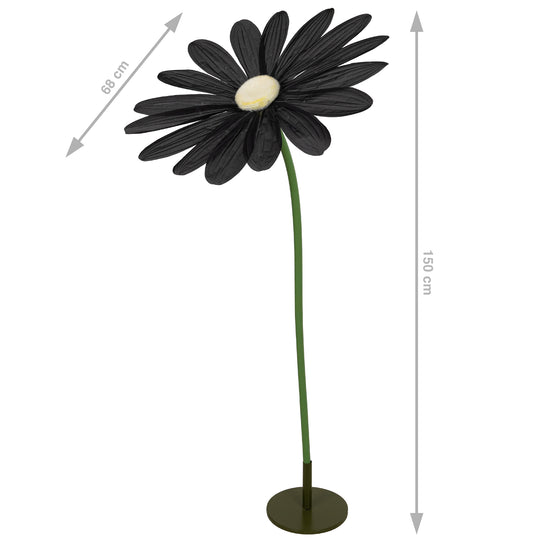 Margareta artificiala D68xH150 cm neagra gigant XXL fara suport