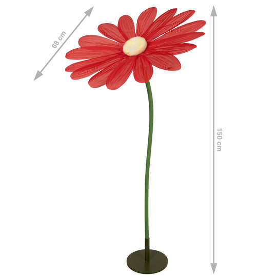 Margareta artificiala D68xH150 cm rosie gigant XXL fara suport