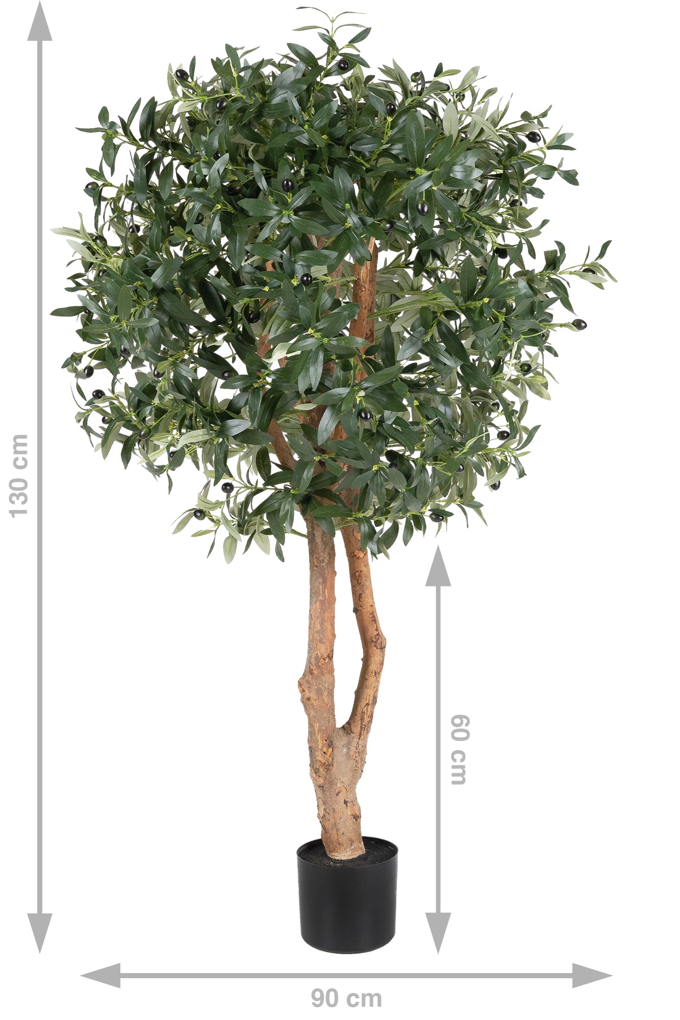 Maslin artificial H130cm cu masline si 2912 frunze