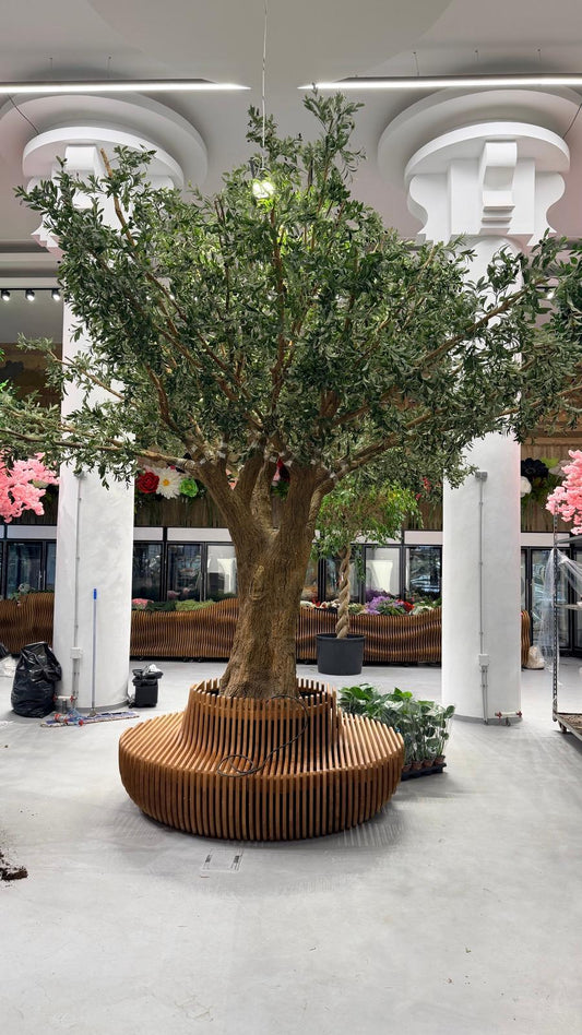 Maslin artificial H625cm gigant cu coroana D500cm