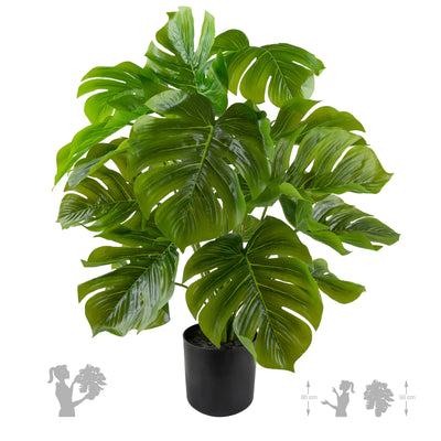 Monstera artificiala 50 cm cu 18 frunze