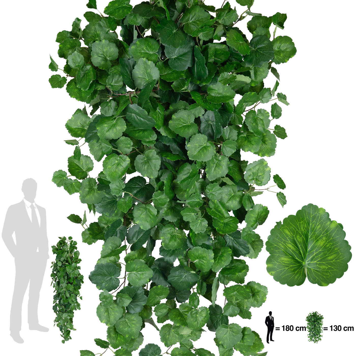 Muscata artificiala 130 cm cu 570 frunze. verde inchis