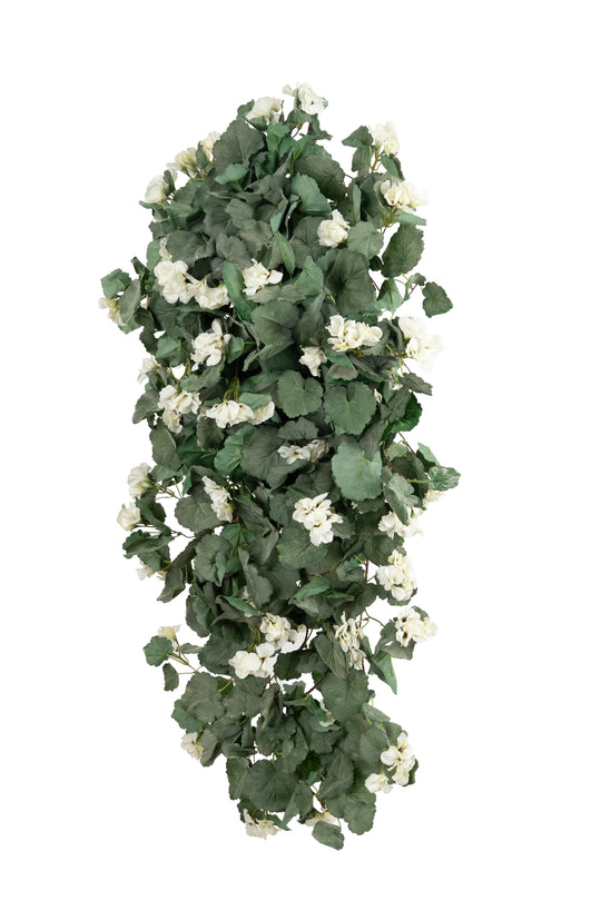 Muscata artificiala curgatoare 130 cm cu 570 frunze si 85 flori albe
