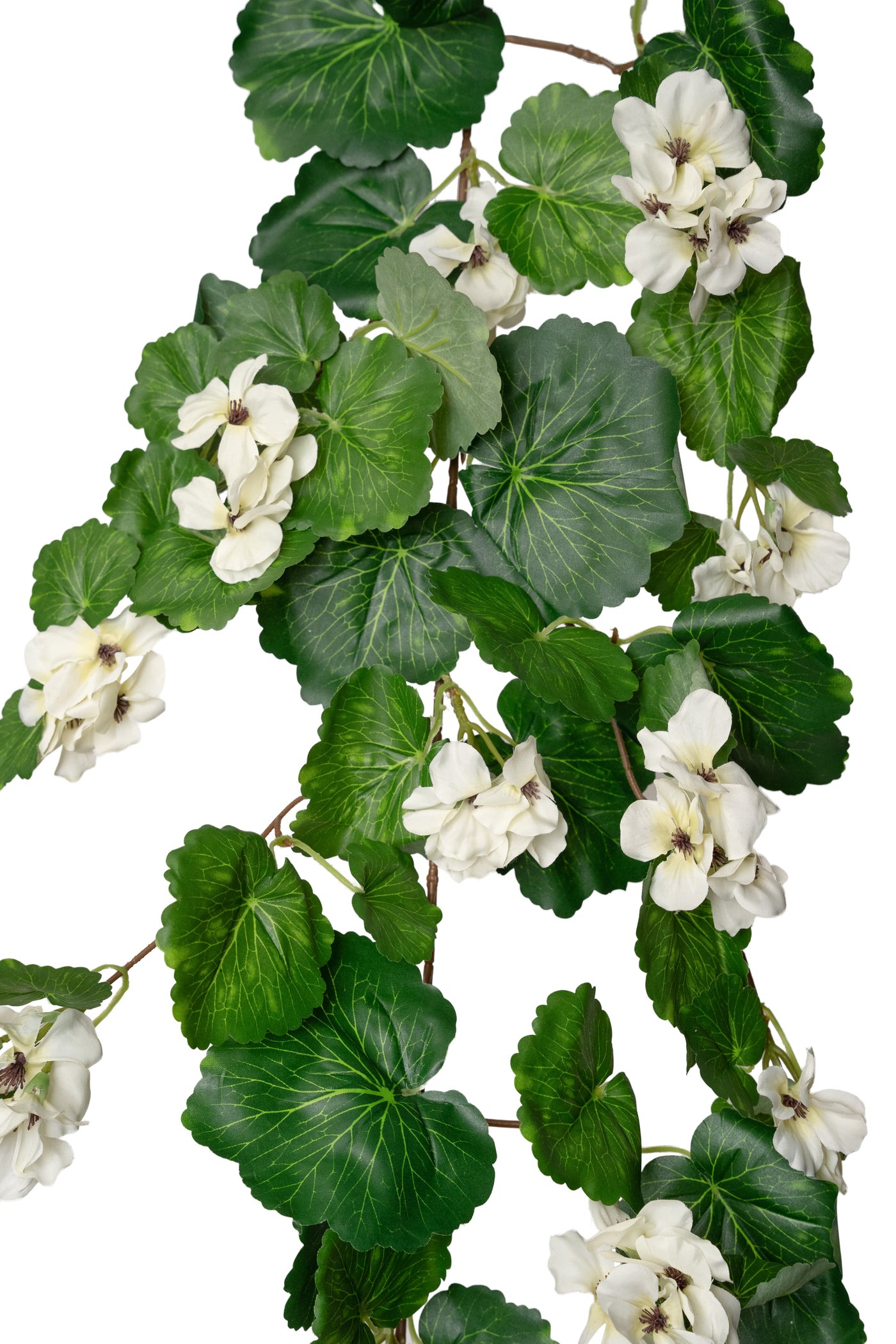 Muscata artificiala curgatoare 170cm cu 130 frunze verde si 33 flori albe