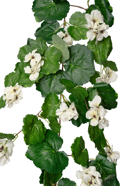 Muscata artificiala curgatoare 170cm cu 130 frunze verde si 33 flori albe