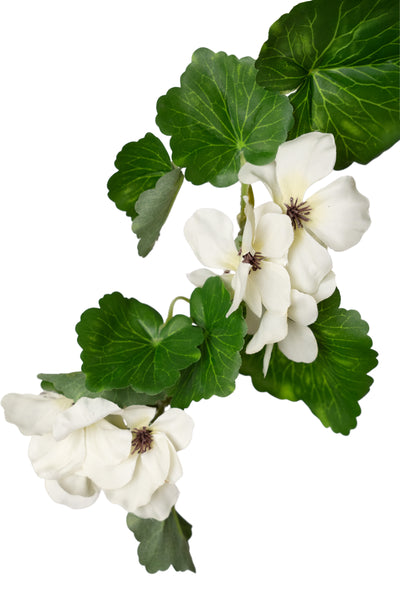 Muscata artificiala curgatoare 170cm cu 130 frunze verde si 33 flori albe