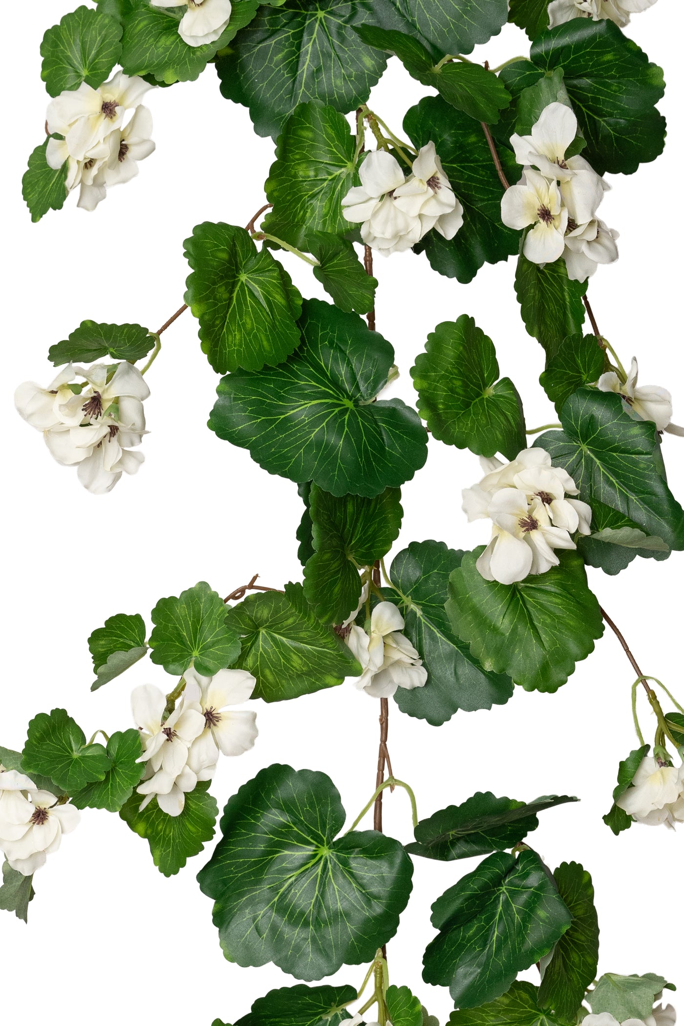 Muscata artificiala curgatoare 170cm cu 130 frunze verde si 33 flori albe