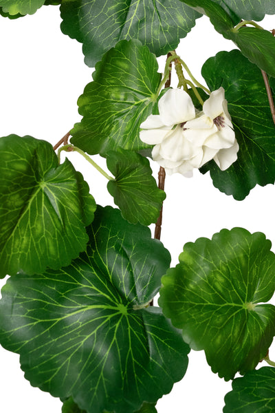 Muscata artificiala curgatoare 170cm cu 130 frunze verde si 33 flori albe