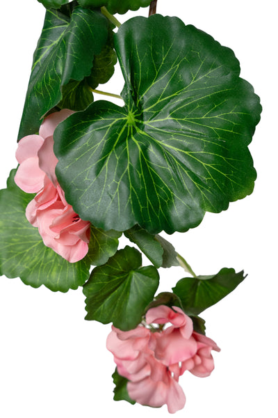 Muscata artificiala curgatoare 170cm cu 130 frunze verde si 33 flori roz