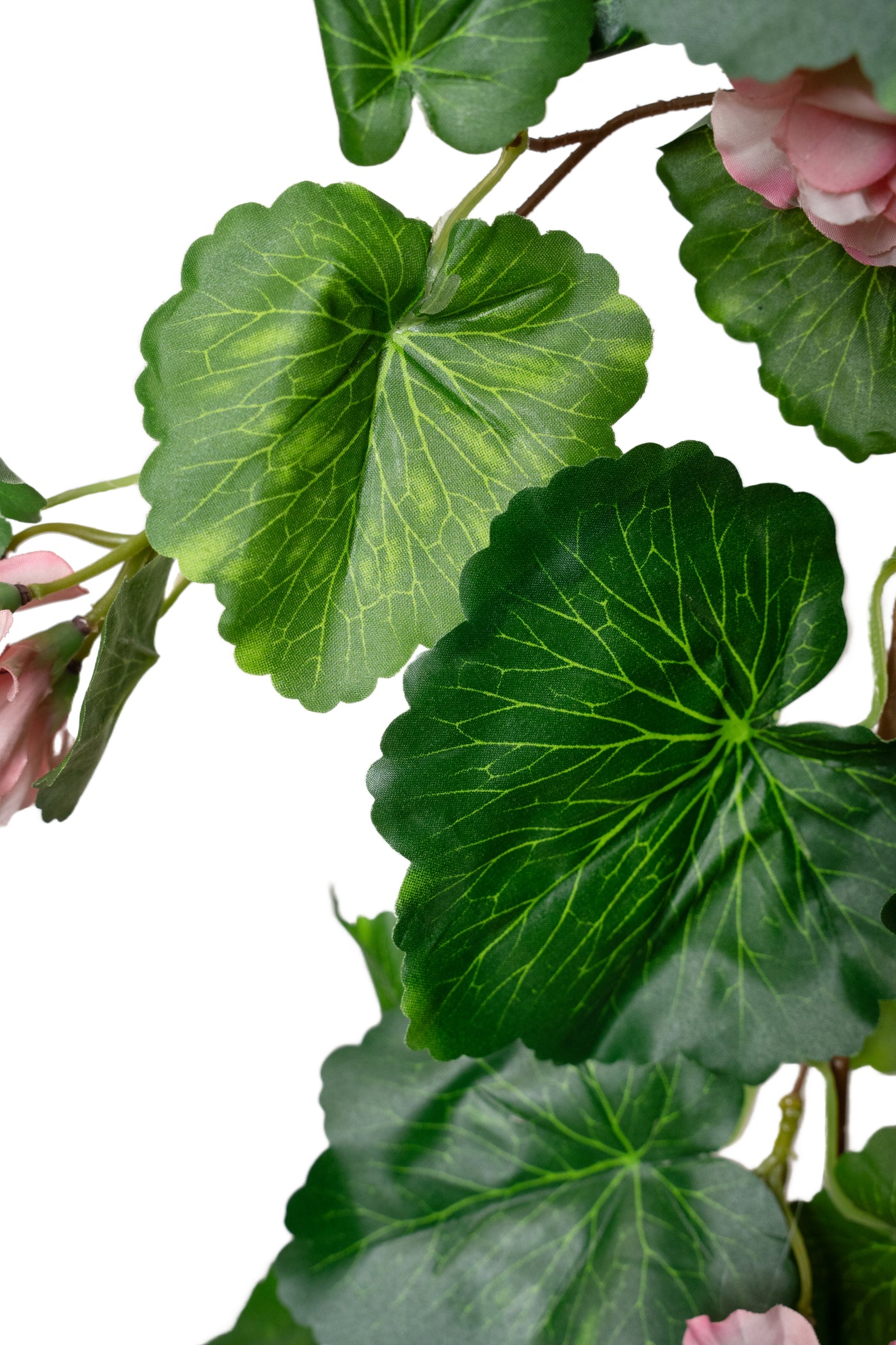 Muscata artificiala curgatoare 170cm cu 130 frunze verde si 33 flori roz deschis