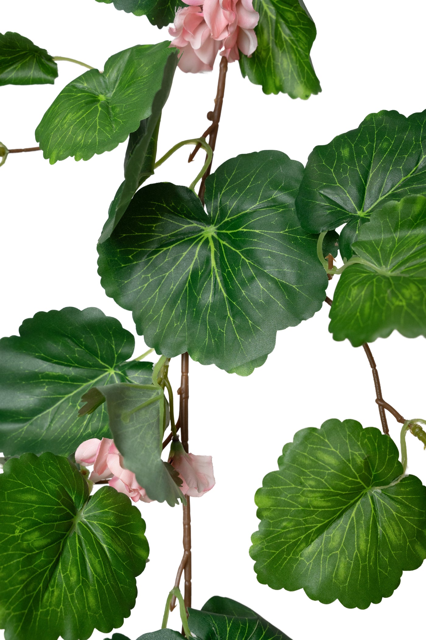 Muscata artificiala curgatoare 170cm cu 130 frunze verde si 33 flori roz deschis