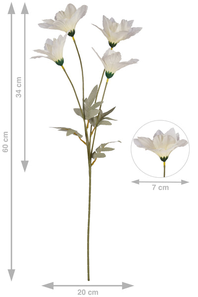 Narcise D20xH60 cm cu 4 flori. alb