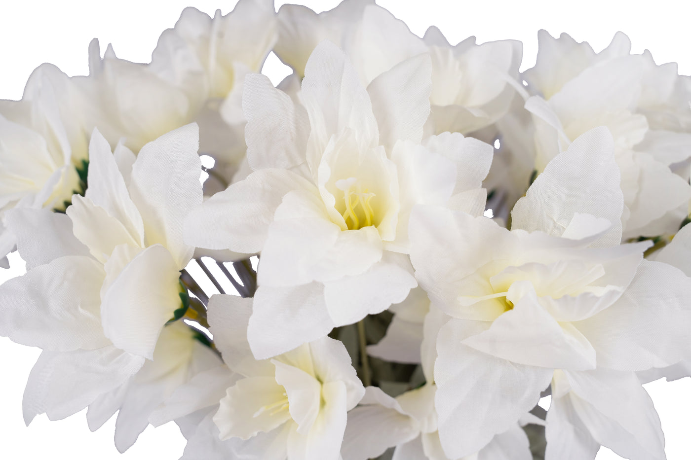 Narcisa artificiala cu 4 flori albe  D20xH60 cm
