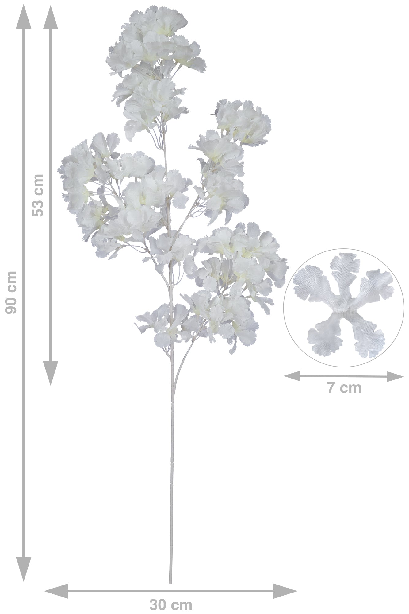 Orhidee artificiala alba H90cm