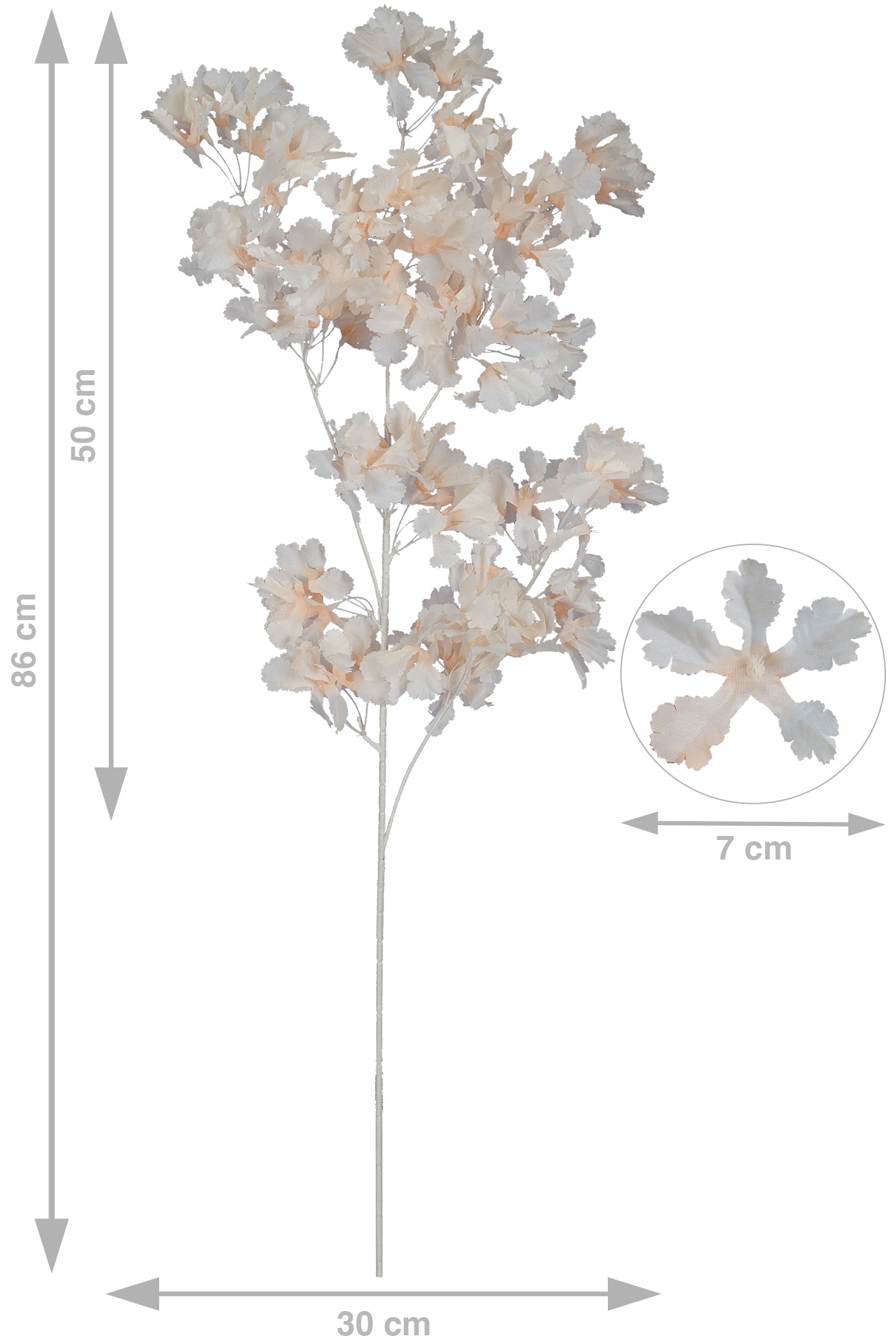 Orhidee artificiala crem H86cm