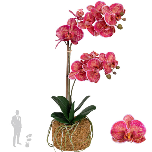 Orhidee artificiala cyclame cu aspect natural H58 cm cu 2 tulpini