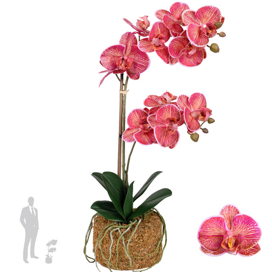 Orhidee artificiala cyclame cu aspect natural H58 cm cu 2 tulpini