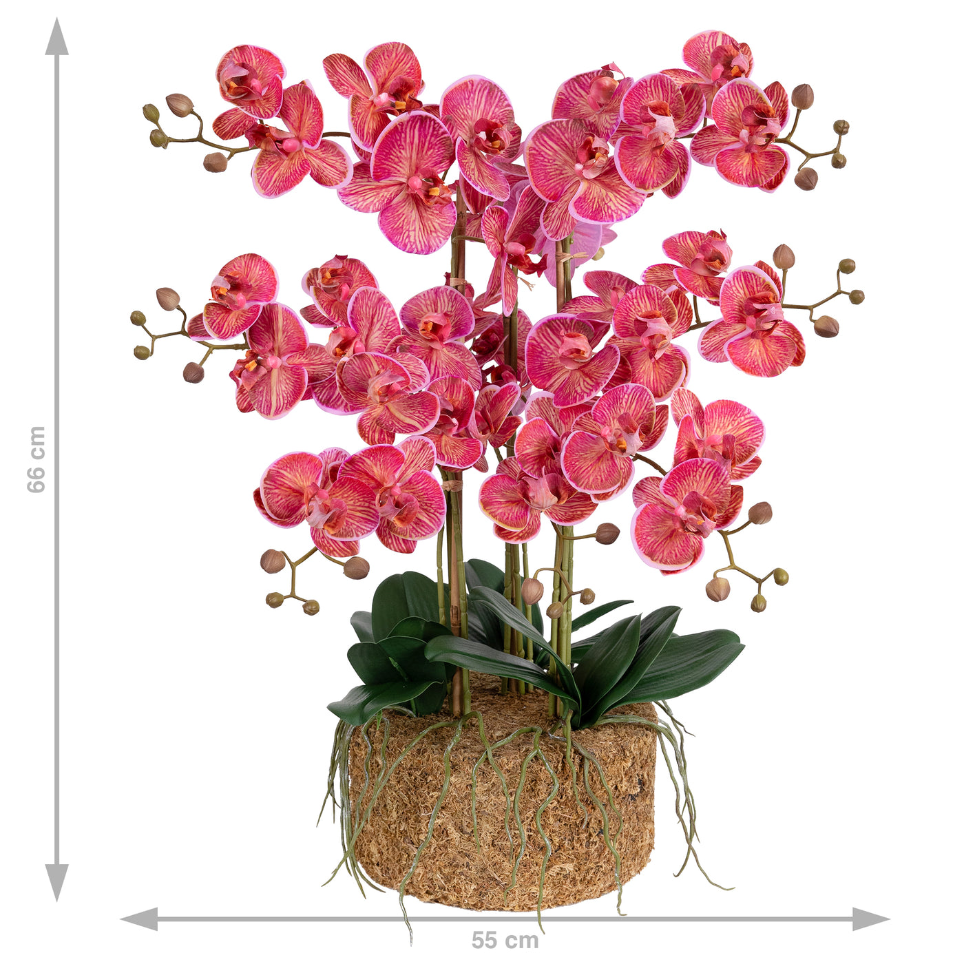 Orhidee artificiala cyclame cu aspect natural H66 cm cu 9 tulpini