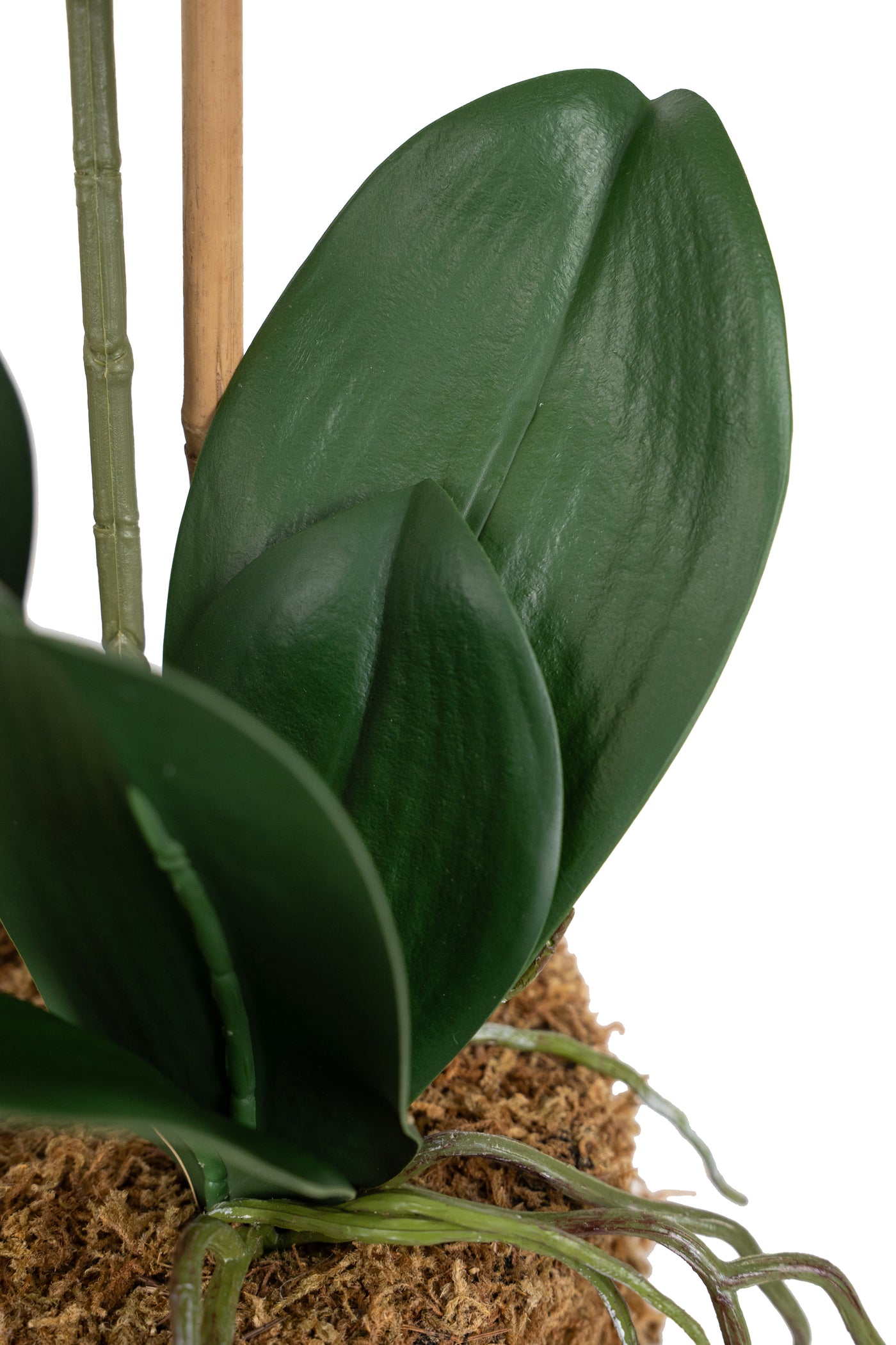 Orhidee artificiala mov cu aspect natural H65 cm cu 3 tulpini