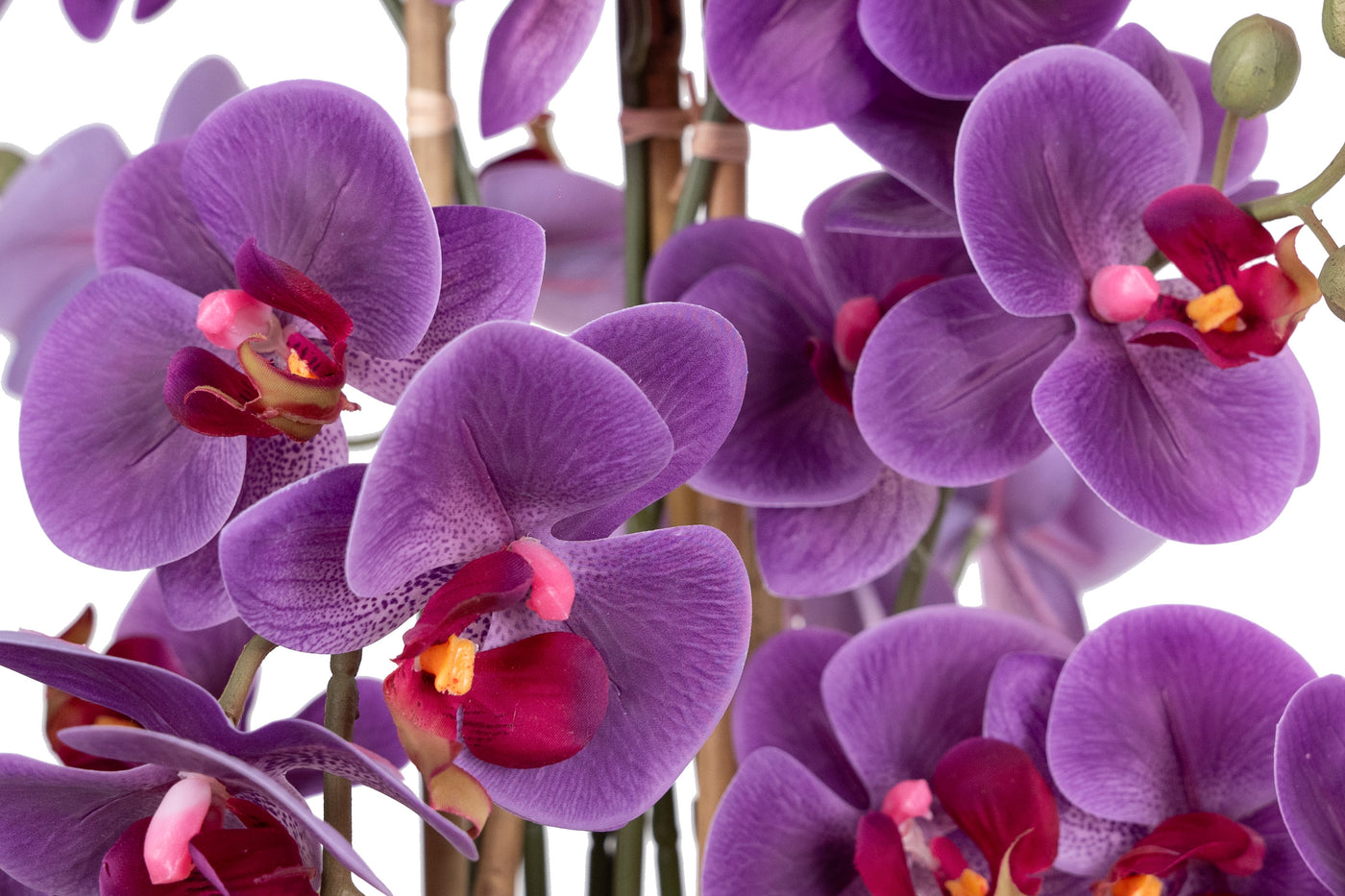 Orhidee artificiala mov cu aspect natural H68 cm cu 9 tulpini