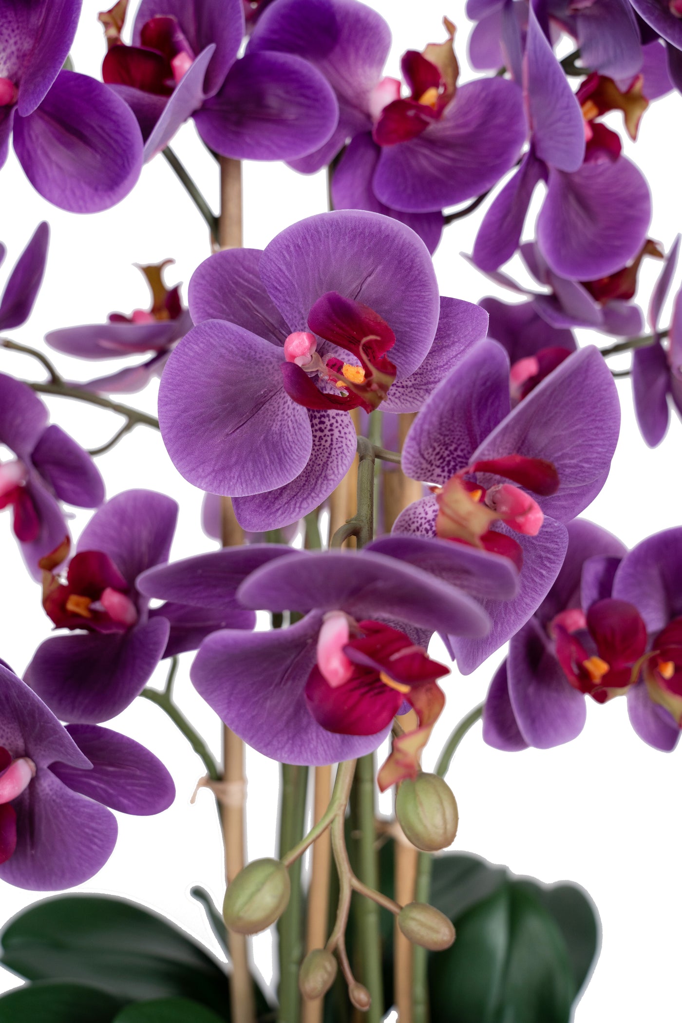 Orhidee artificiala mov cu aspect natural H68 cm cu 9 tulpini