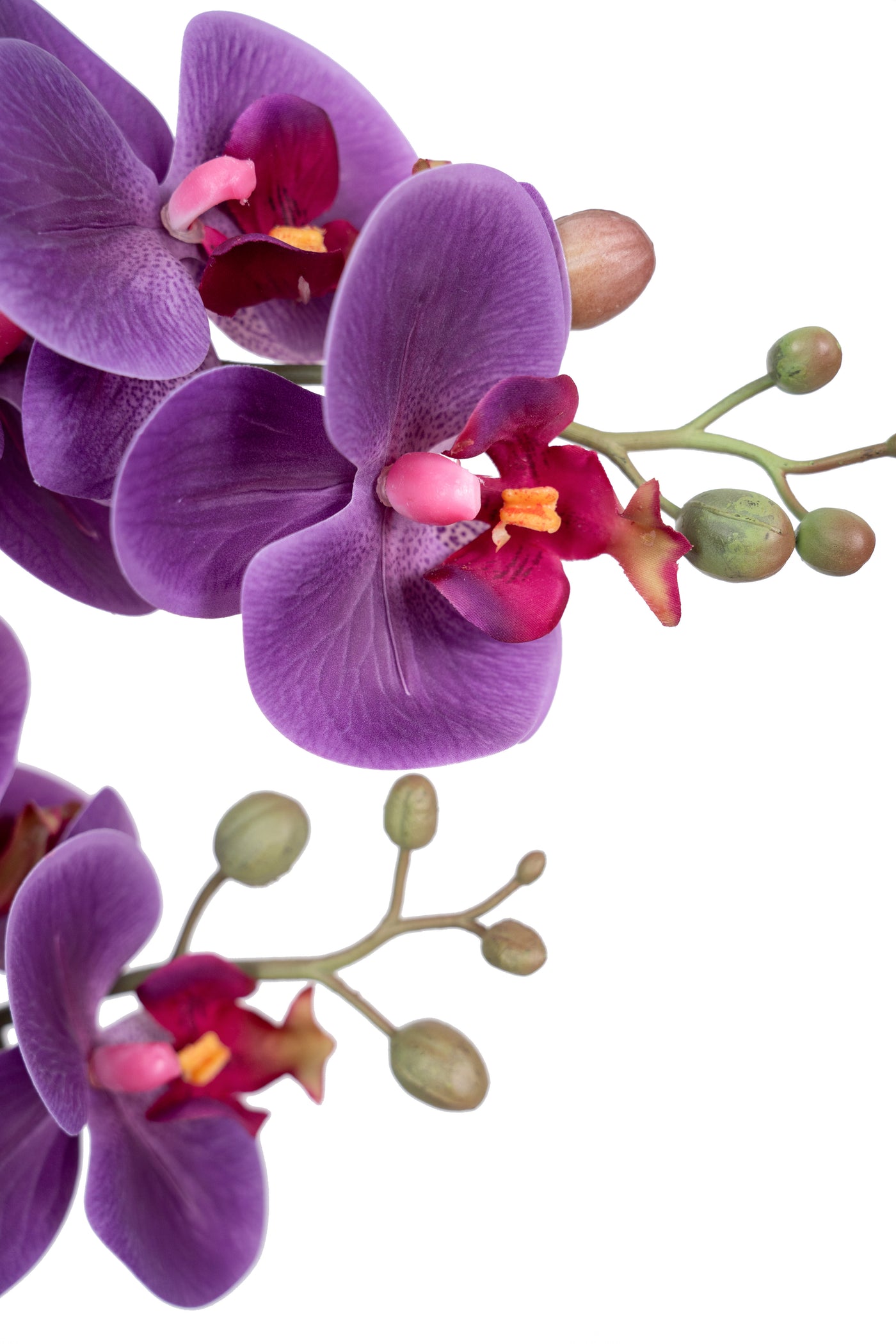 Orhidee artificiala mov cu aspect natural H68 cm cu 9 tulpini