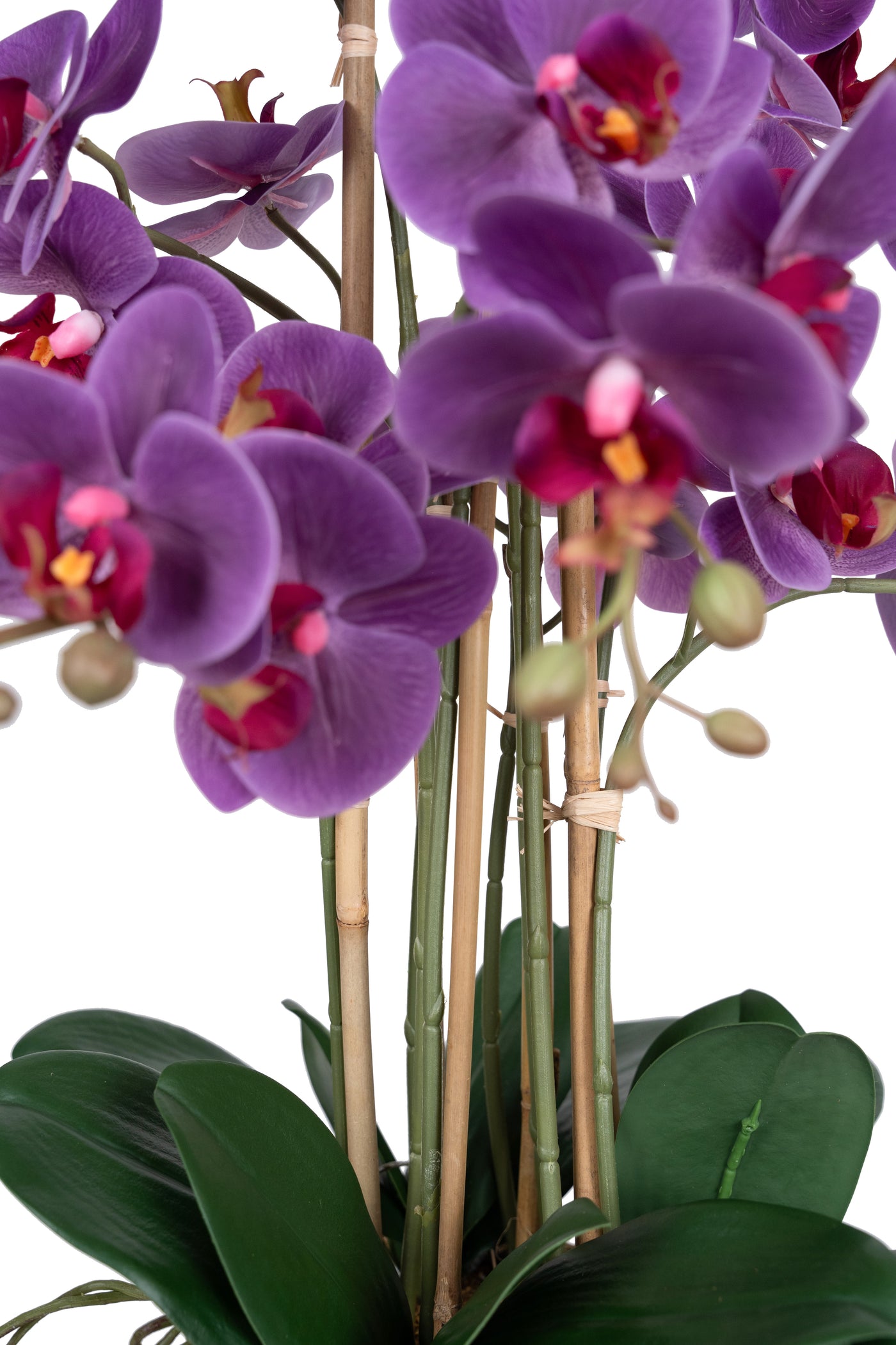 Orhidee artificiala mov cu aspect natural H68 cm cu 9 tulpini