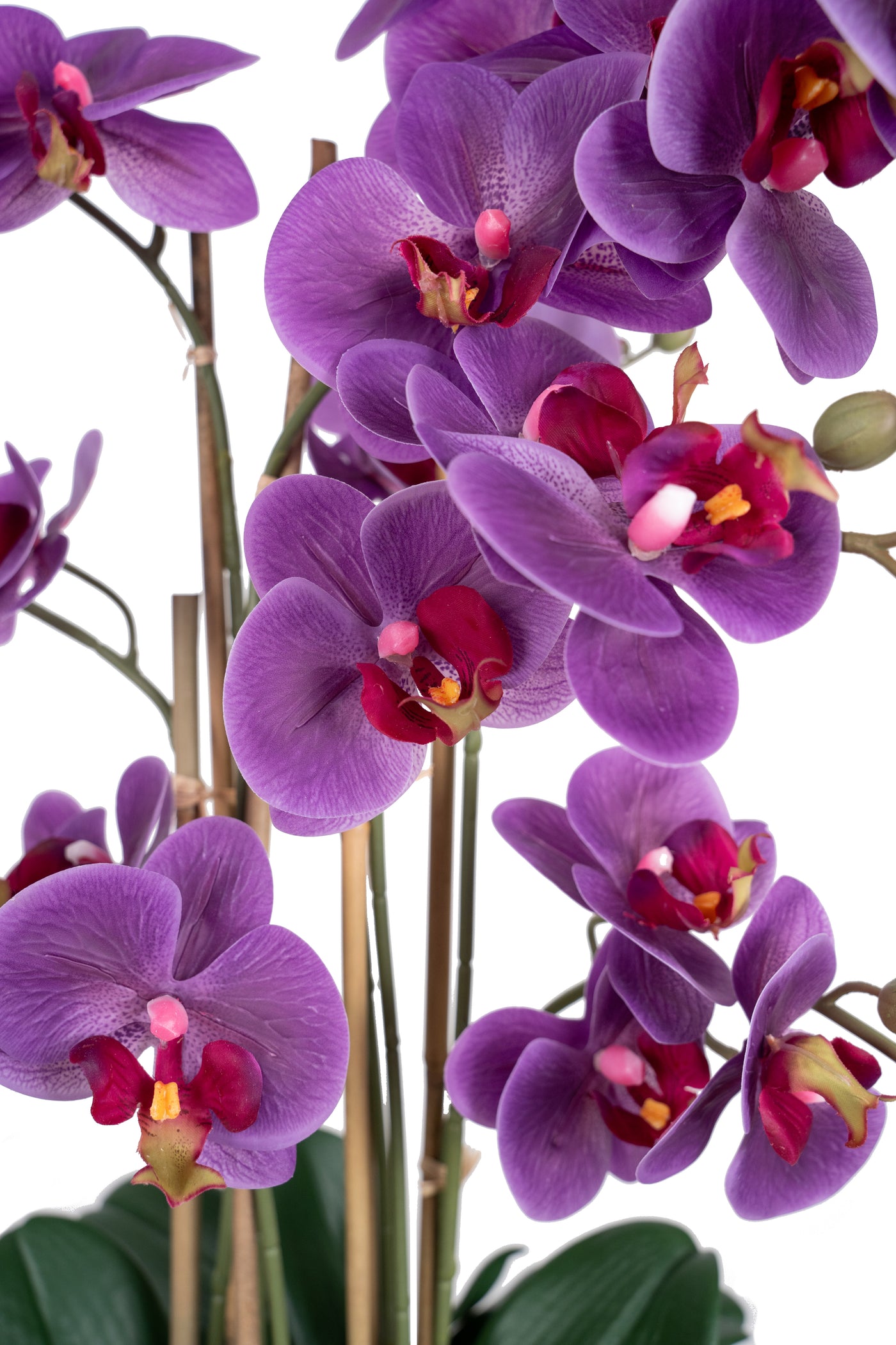 Orhidee artificiala mov cu aspect natural H71 cm cu 9 tulpini